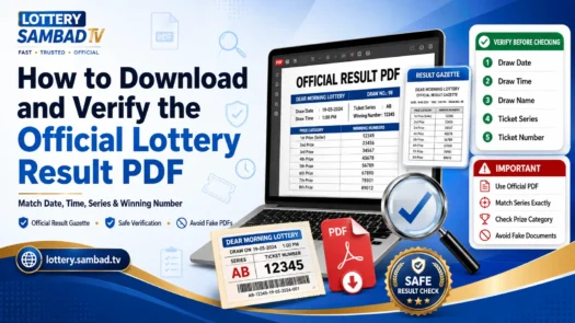 How to download and verify the official lottery result PDF and winning ticket number