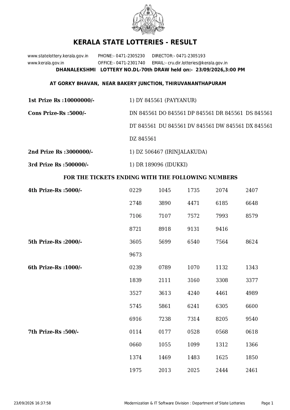 Dhanalekshmi result 2026-09-23 page 1