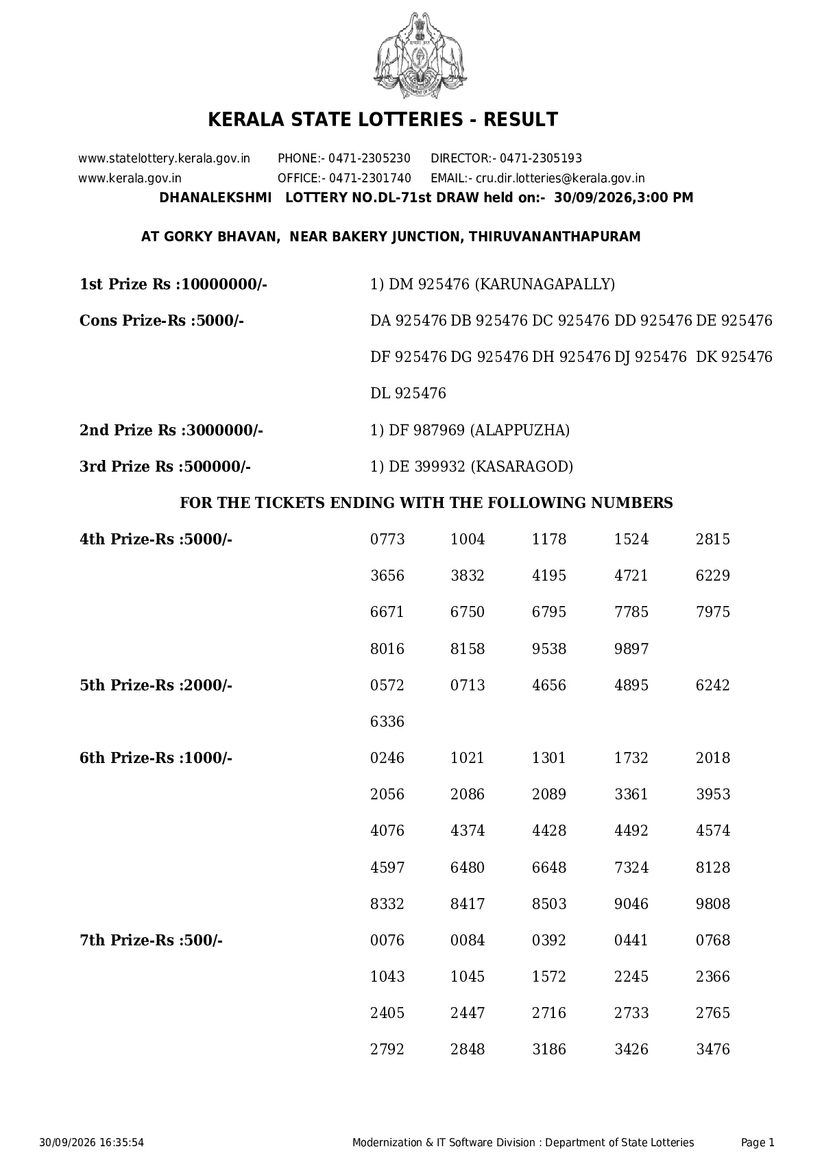 Dhanalekshmi result 2026-09-30 page 1